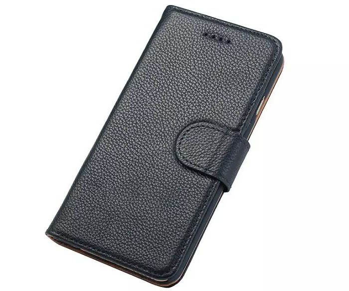 Litchi Pattern Genuine Leather Wallet Stand Case For iPhone 6S/6