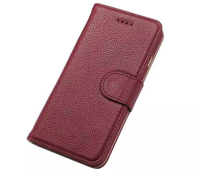 Litchi Pattern Genuine Leather Wallet Stand Case For iPhone 6S/6