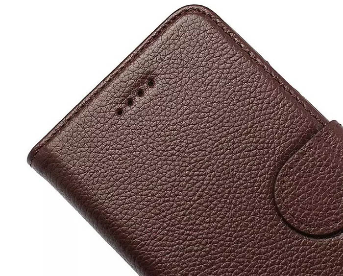 Litchi Pattern Genuine Leather Wallet Stand Case For iPhone 6S/6