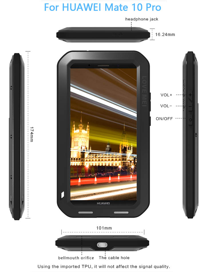 Love Mei Powerful Huawei Mate 10 Pro Protective Case