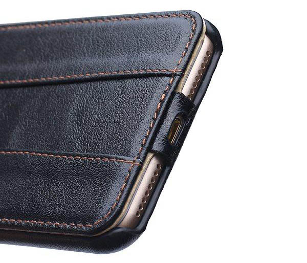 Luxury iPhone 7 Plus Flip Genuine Leather Case