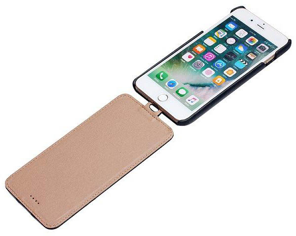 Luxury iPhone 7 Plus Flip Genuine Leather Case