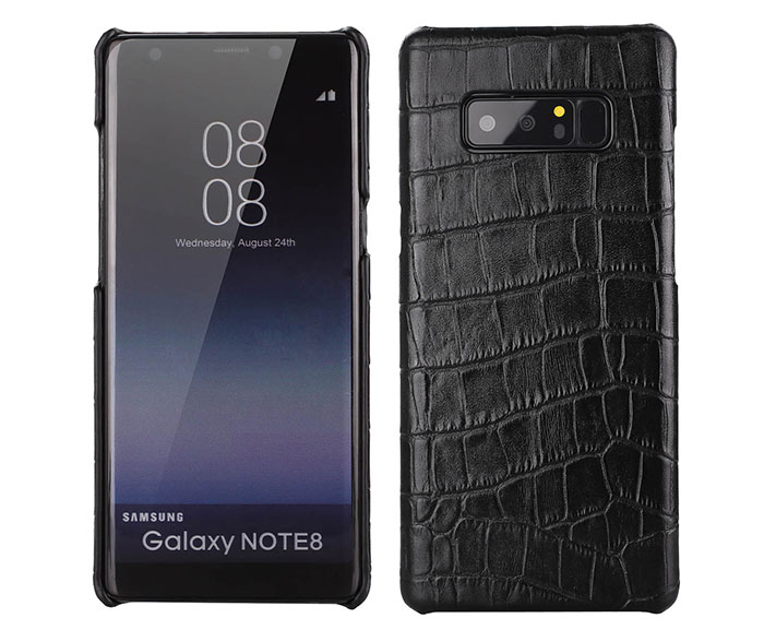 Samsung Galaxy Note 8 Genuine Leather Embossed Crocodile Back Cover Case