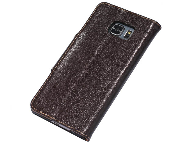 Yak Skin Genuine leather Wallet Stand Case For Samsung Galaxy S7 Edge