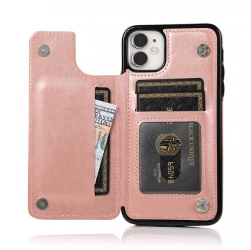 Mandala Embossed iPhone 11 Case with Card Holder Rose Gold
