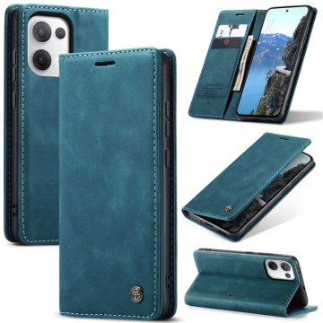 CaseMe OPPO Reno13 Wallet Magnetic Suede Leather Case Blue