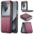 CaseMe Samsung Galaxy Z Flip7 FE Litchi Skin PU Leather Case Red