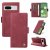 YIKATU Google Pixel 7 Skin-touch Wallet Kickstand Case Wine Red