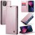 CaseMe iPhone 13 Wallet Kickstand Magnetic Flip Case Pink