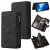 iPhone 14 Pro Wallet 15 Card Slots Case with Wrist Strap Black