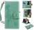 Samsung Galaxy Note 20 Ultra Embossed Girl Cat 9 Card Slots Wallet Stand Case Green