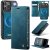 CaseMe iPhone 17 Pro Max 2-in-1 Magnetic Wallet Case – Wireless Charging & RFID Blocking Blue