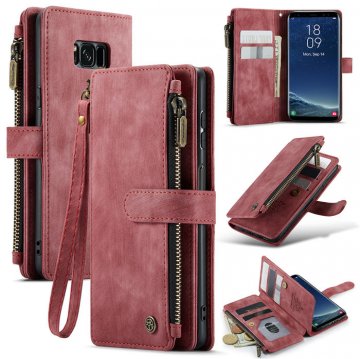 CaseMe Samsung Galaxy S8 Wallet kickstand Case Red