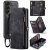 CaseMe Samsung Galaxy A37 2-in-1 Magnetic Wallet Case with Wrist Strap Black