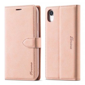 Forwenw iPhone XR Wallet Magnetic Kickstand Case Rose Gold