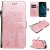 iPhone 12 Pro Max Embossed Tree Cat Butterfly Wallet Stand Case Rose Gold