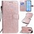 Xiaomi Redmi K30 Embossed Sunflower Wallet Stand Case Rose Gold