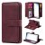 Samsung Galaxy S10 Multi-function 10 Card Slots Wallet Case Claret