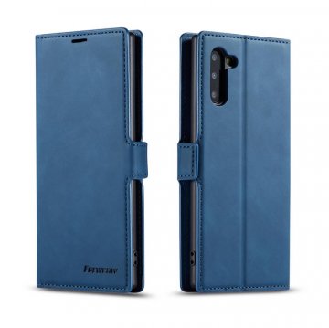 Forwenw Samsung Galaxy Note 10 Wallet Kickstand Magnetic Case Blue