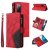 Samsung Galaxy S20 FE Zipper Wallet Magnetic Stand Case Red