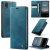 CaseMe iPhone XR Magnetic Wallet Case with RFID Blocking Blue
