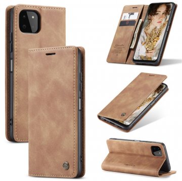CaseMe Samsung Galaxy A22 5G Wallet Magnetic Case Brown