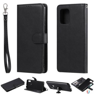 Samsung Galaxy A91/S10 Lite Wallet Detachable 2 in 1 Case Black