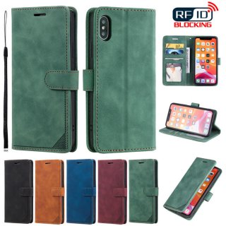 iPhone X/XS Wallet RFID Blocking Kickstand Case Green