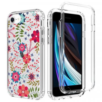 iPhone 7/8/SE 2020 Clear Bumper TPU Floral Prints Case