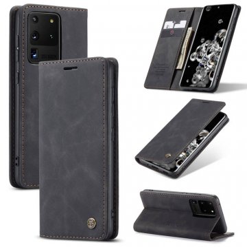 CaseMe Samsung Galaxy S20 Ultra Wallet Magnetic Stand Case Black