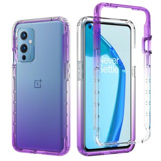OnePlus 9 Shockproof Clear Gradient Cover Purple