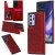 Samsung Galaxy Note 20 Ultra Embossed Wallet Magnetic Stand Case Red