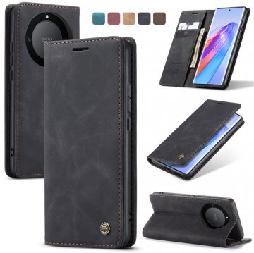 CaseMe Honor X40 Wallet Kickstand Magnetic Flip Case Black