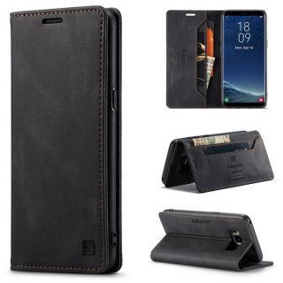 Autspace Samsung Galaxy S8 Wallet Kickstand Case Black