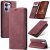 CaseMe OPPO Reno13 F 4G/5G Wallet Magnetic Suede Leather Case Red