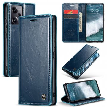 CaseMe Xiaomi Redmi Note 12 Pro Plus Wallet Luxury Leather Case Blue