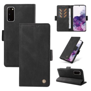 YIKATU Samsung Galaxy S20 Skin-touch Wallet Kickstand Case Black