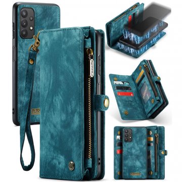 CaseMe Samsung Galaxy A32 5G Wallet Case with Wrist Strap Blue