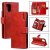 Samsung Galaxy A42 5G Wallet 9 Card Slots Magnetic Case Red