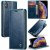 CaseMe iPhone XS Max Wallet Kickstand Magnetic Flip Case Blue