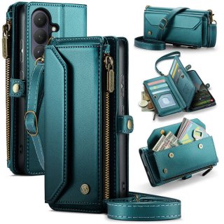 CaseMe Samsung Galaxy S26 RFID Blocking Wallet Crossbody Case with Wireless Charging Green