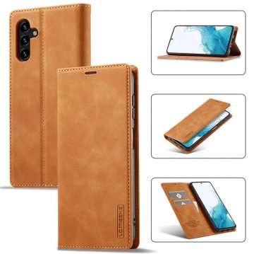 LC.IMEEKE Samsung Galaxy S23 FE Wallet Magnetic Case Brown