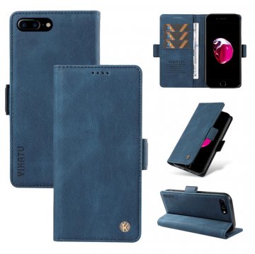 YIKATU iPhone 7 Plus/8 Plus Skin-touch Wallet Kickstand Case Blue