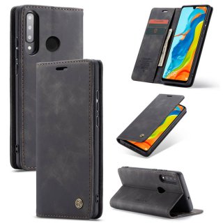 CaseMe Huawei P30 Lite Wallet Kickstand Magnetic Case Black