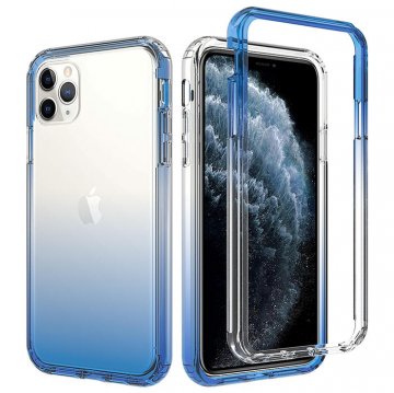 iPhone 11 Pro Max Shockproof Clear Gradient Cover Blue