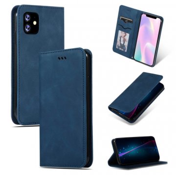 iPhone 11 Magnetic Flip Wallet Stand Shockproof Case Blue