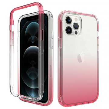 iPhone 12 Pro Max Shockproof Clear Gradient Cover Red