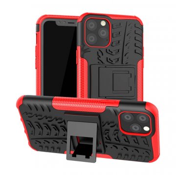 Hybrid Rugged iPhone 11 Pro Kickstand Shockproof Case Red