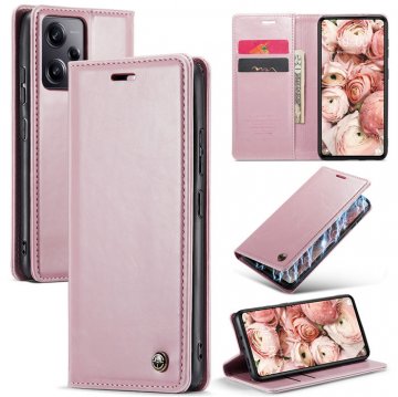CaseMe Xiaomi POCO X5 Pro 5G Wallet Luxury Leather Case Pink
