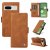 YIKATU Google Pixel 7 Skin-touch Wallet Kickstand Case Brown